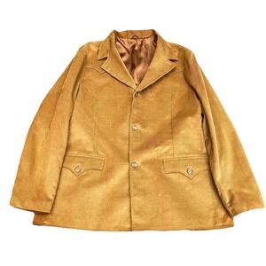 VTG Pioneer Wear Men's Corduroy Jacket Blazer Coat Size 52R Brown 3 Buttons